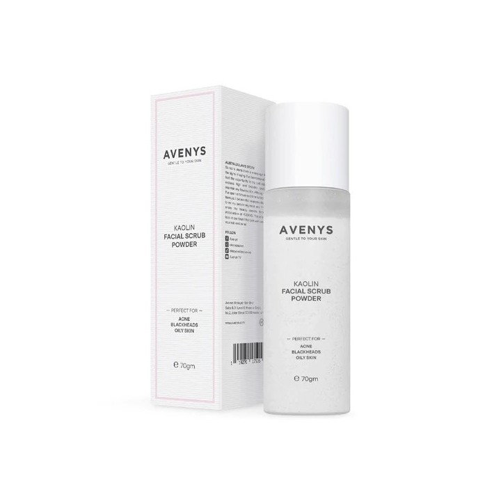 AVENYS Kaolin Facial Scrub Powder