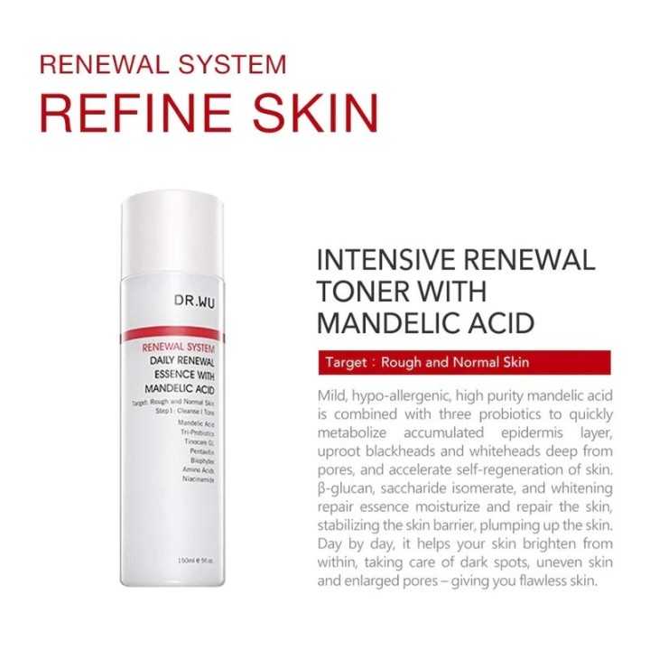 DR WU Mandelik Pore Refining Essence Toner
