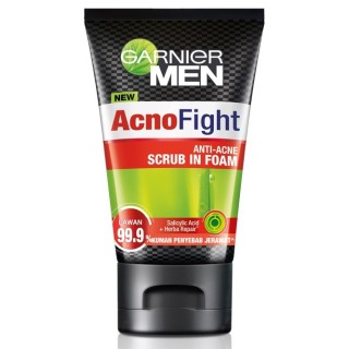 Garnier Men AcnoFight Anti-Acne Scrub In Foam Facial Cleanser 50ml