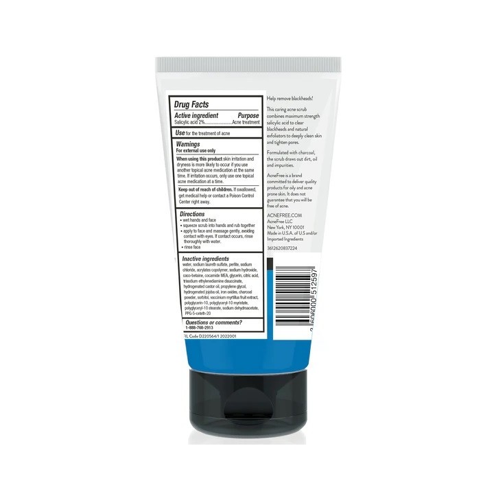 AcneFree Blackhead Removing Scrub With Charcoal