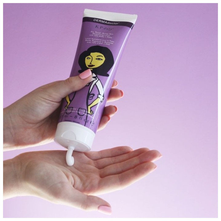 KP Duty Lotion for Dry Rough Bumpy Skin + Keratosis Pilaris with 10% AHAs + PHAs