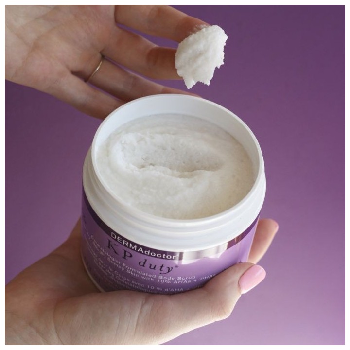 KP Duty Body Scrub for Keratosis Pilaris and Dry, Rough, Bumpy Skin with 10% AHAs + PHAs