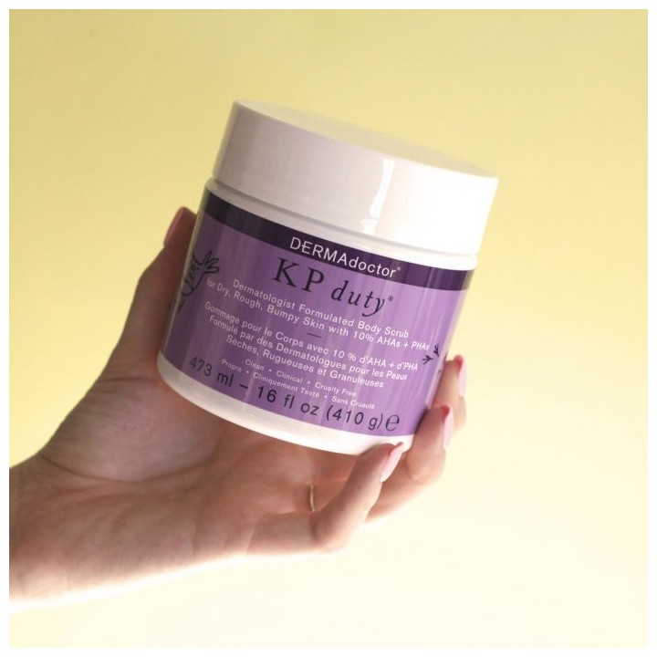 KP Duty Body Scrub for Keratosis Pilaris and Dry, Rough, Bumpy Skin with 10% AHAs + PHAs