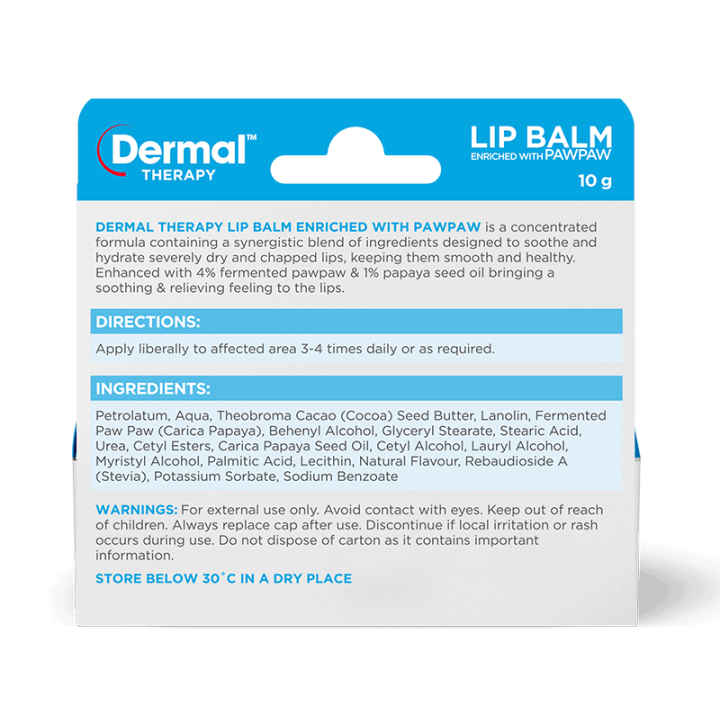 Dermal Therapy Lip Balm Enriched with Pawpaw