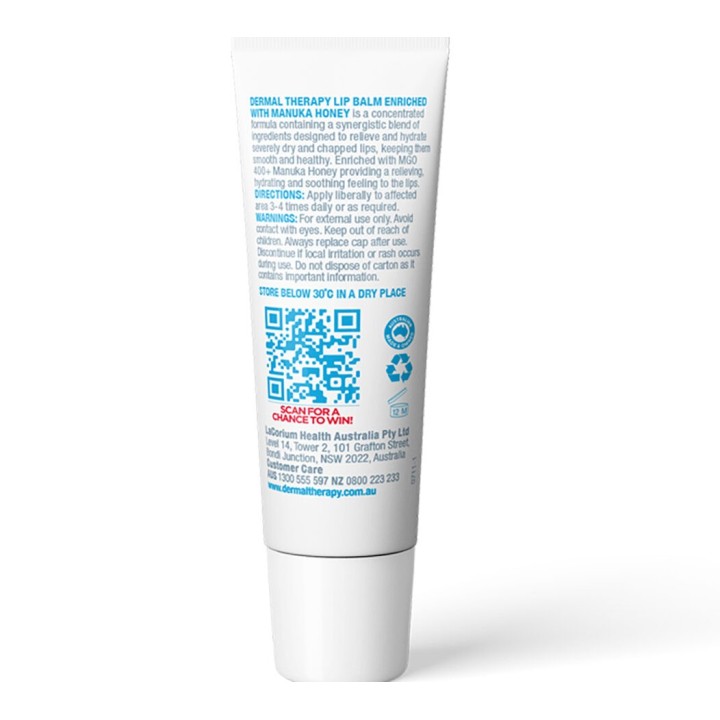 Dermal Therapy Lip Balm enriched with Manuka Honey