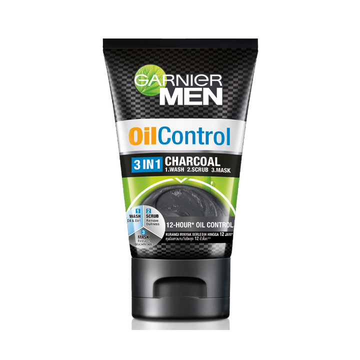 Garnier Men Oil Control 3-in-1 Charcoal Foam 50ml