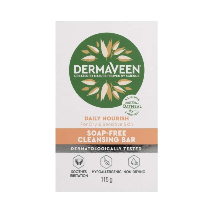 DermaVeen Daily Nourish Soap-Free Cleansing Bar