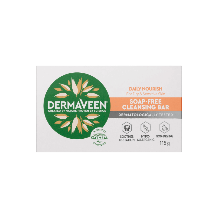 DermaVeen Daily Nourish Soap-Free Cleansing Bar