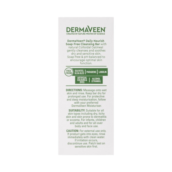 DermaVeen Daily Nourish Soap-Free Cleansing Bar