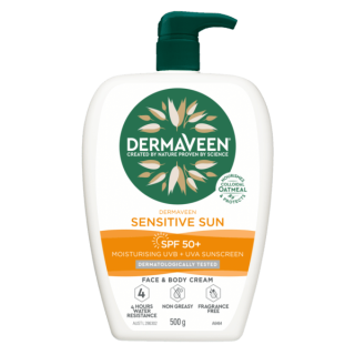 DermaVeen Sensitive Sun SPF50+ Moisturising UVB + UVA Sunscreen