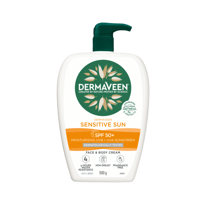 DermaVeen Sensitive Sun SPF50+ Moisturising UVB + UVA Sunscreen