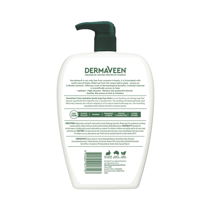 DermaVeen Extra Hydration Soap-Free Wash