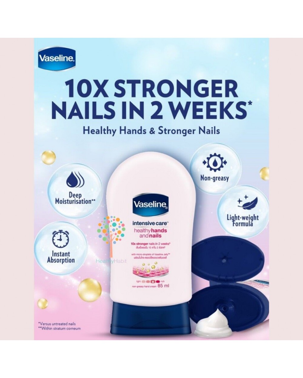 Vaseline® Intensive Care Healthy Hands And Nails 85ml 1656