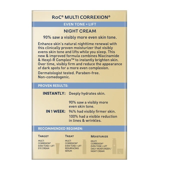 RoC's MULTI CORREXION® Even Tone + Lift Night Cream