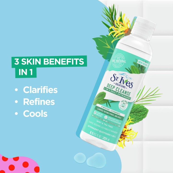 St. Ives Mint & Tea Tree 3-in-1 Daily Astringent