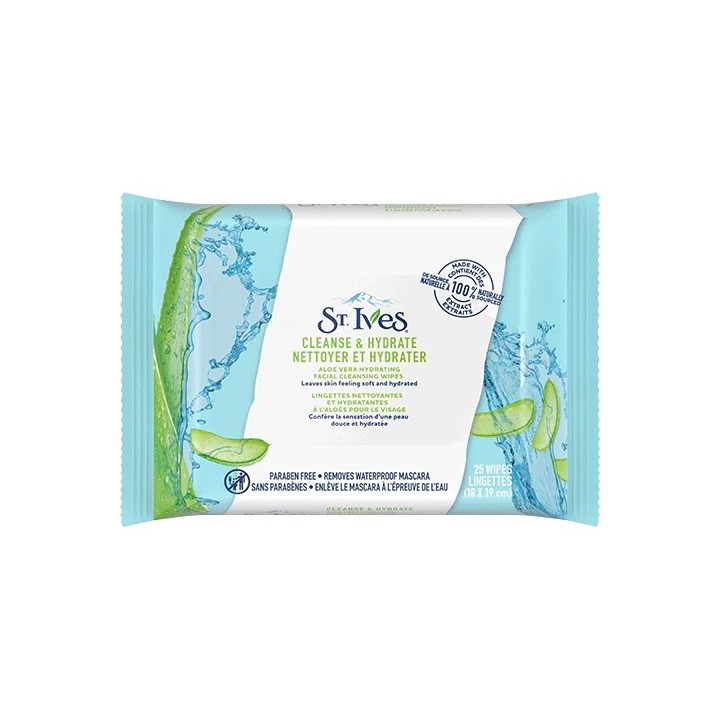 St. Ives Aloe Vera Cleanse & Hydrate Wipes