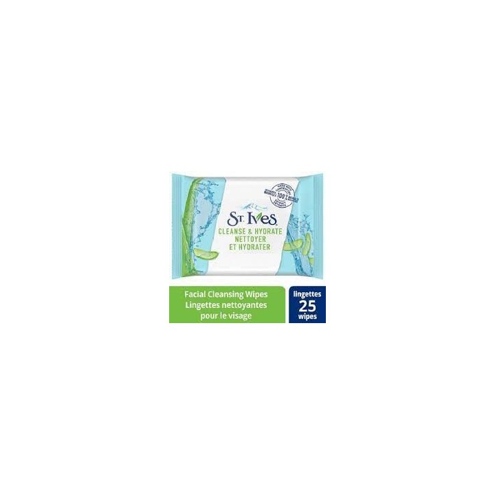 St. Ives Aloe Vera Cleanse & Hydrate Wipes