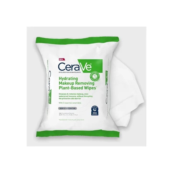 CeraVe Hydrating Makeup Removing Plant-Based Wipes