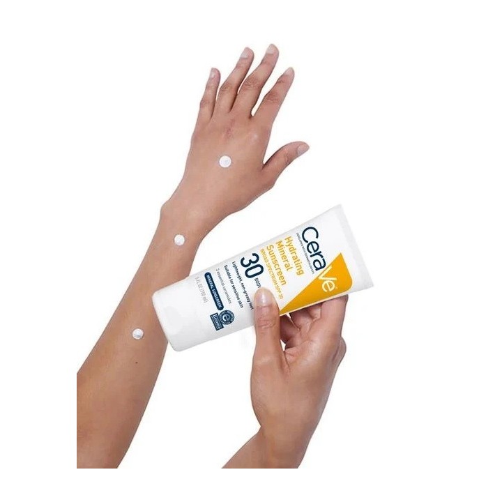 CeraVe Hydrating Mineral Sunscreen SPF 30 Body Lotion