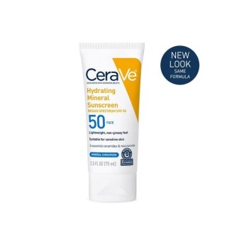 CeraVe Hydrating Mineral Sunscreen SPF 50 Face Lotion