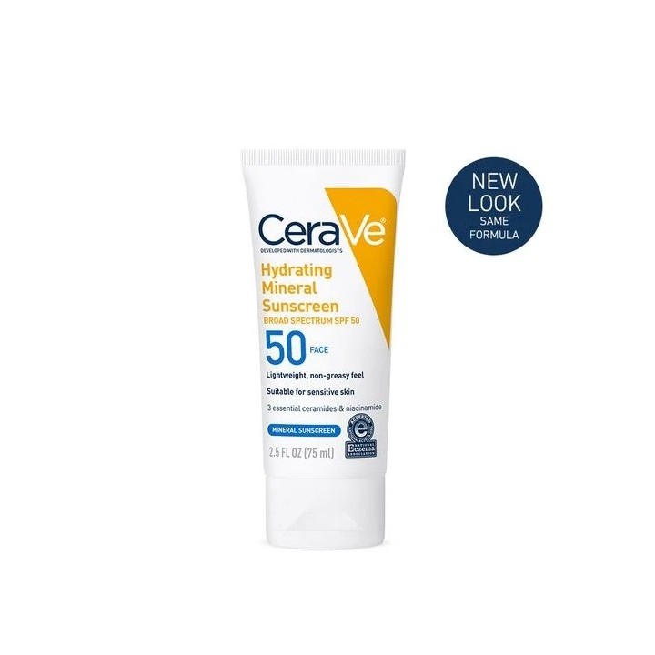 CeraVe Hydrating Mineral Sunscreen SPF 50 Face Lotion