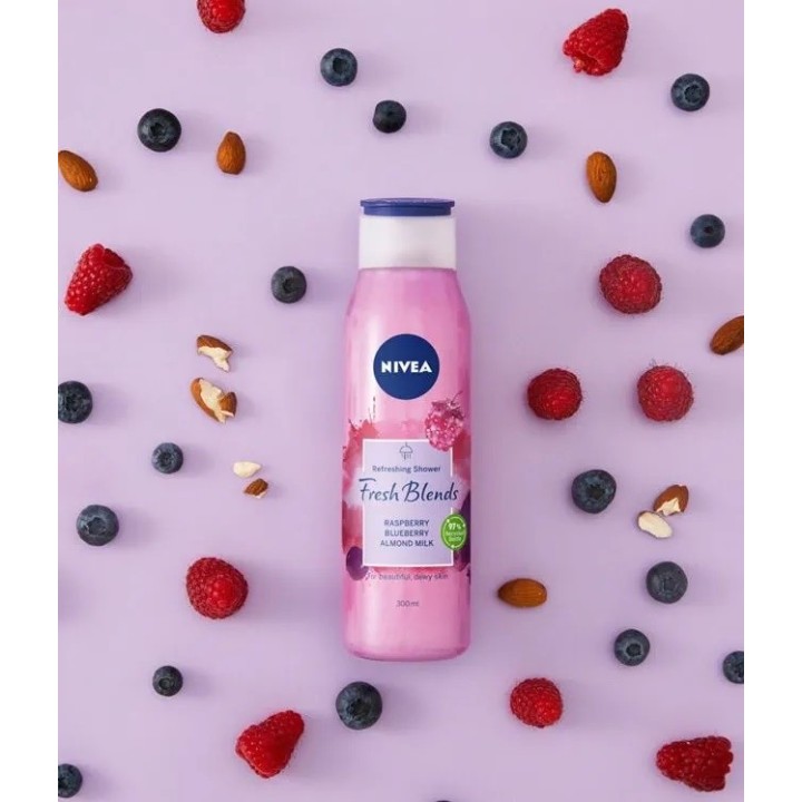 FRESH BLENDS RASPBERRY BLUEBERRY SHOWER