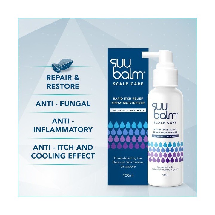 Suu Balm Rapid Itch Relief Scalp Spray Moisturiser (100ml)