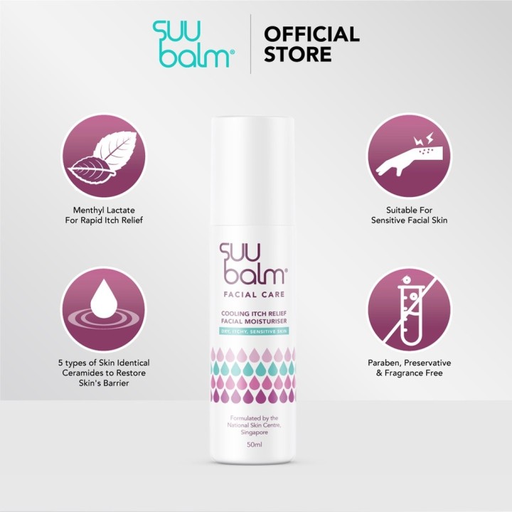 Suu Balm Cooling Itch Relief Facial Moisturiser (50ml)